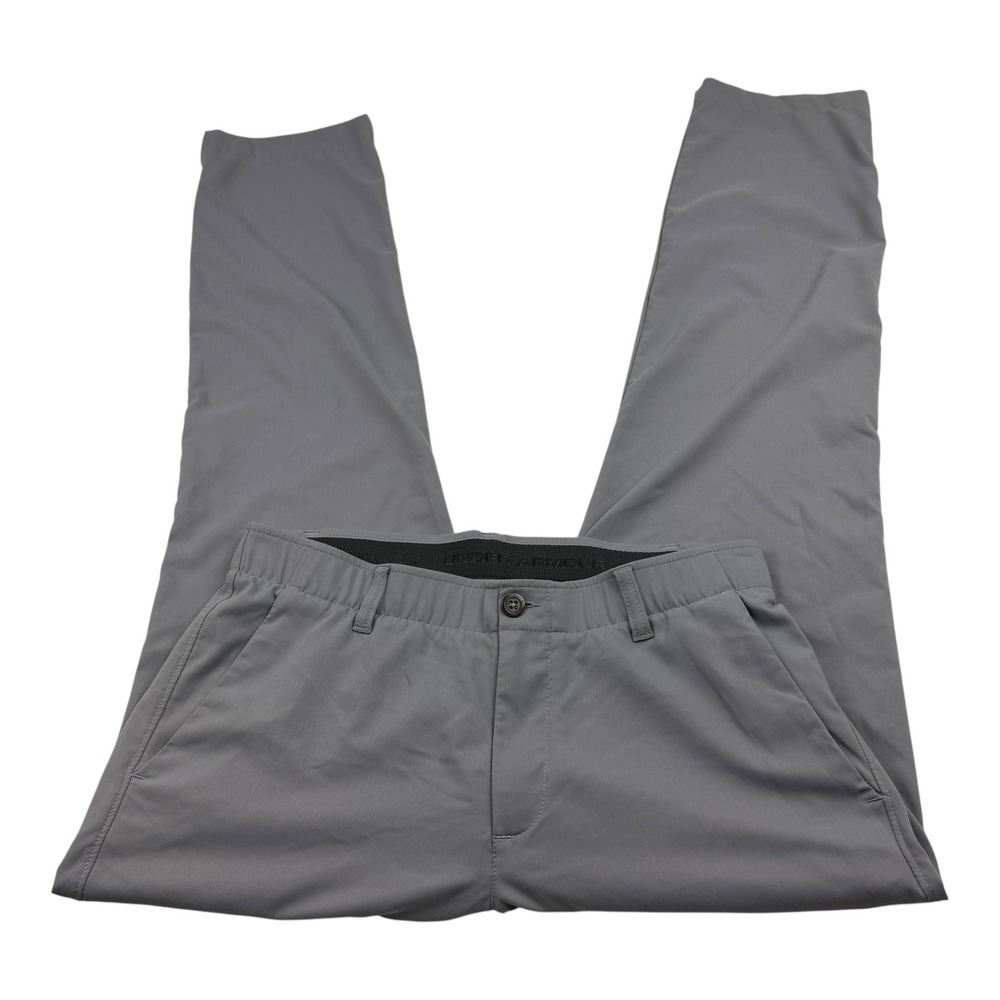 Under Armour Mens The Showdown Pant Gray Golf Chino Tapered 34x32 Performance